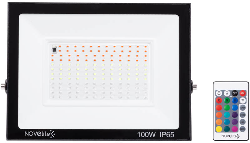 proiector smd slim led 100w rgb cu telecomanda, novelite